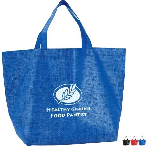 Crosshatch Non Woven Grocery Tote