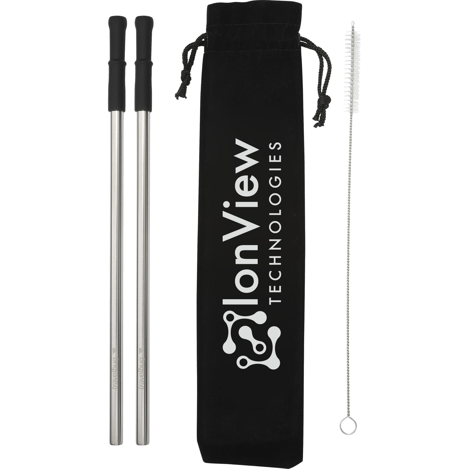 Custom Promotional Stainless Steel Straws With Pouch