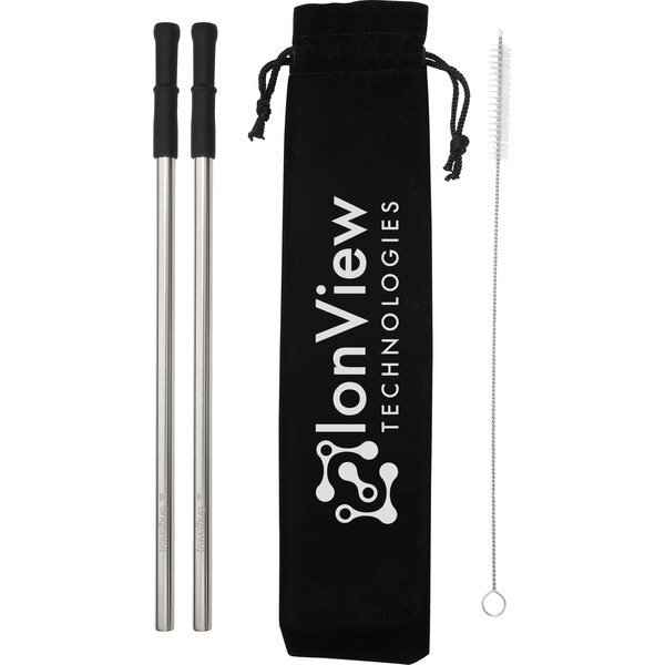 Reusable Stainless Steel Straw Set with Brush
