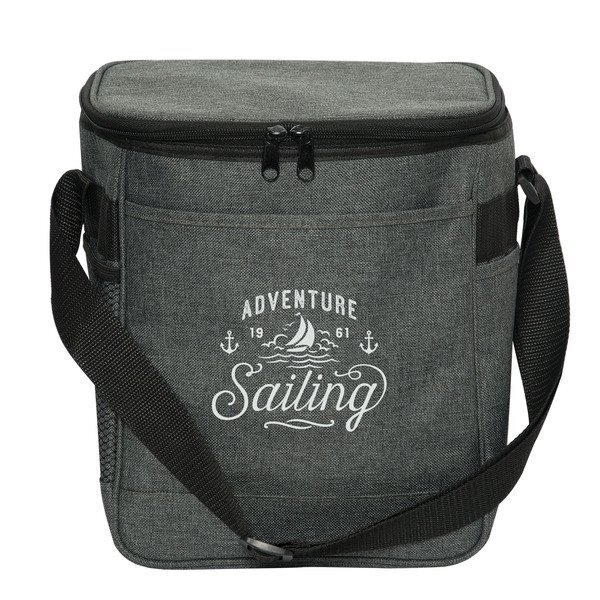 Quest Classic 600D Heathered Gray 12-Can Cooler Bag