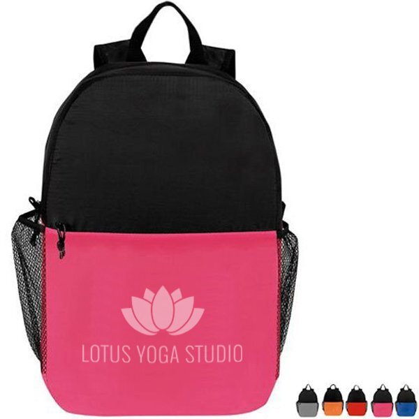 Two-Tone Pack-N-Go Lightweight Backpack