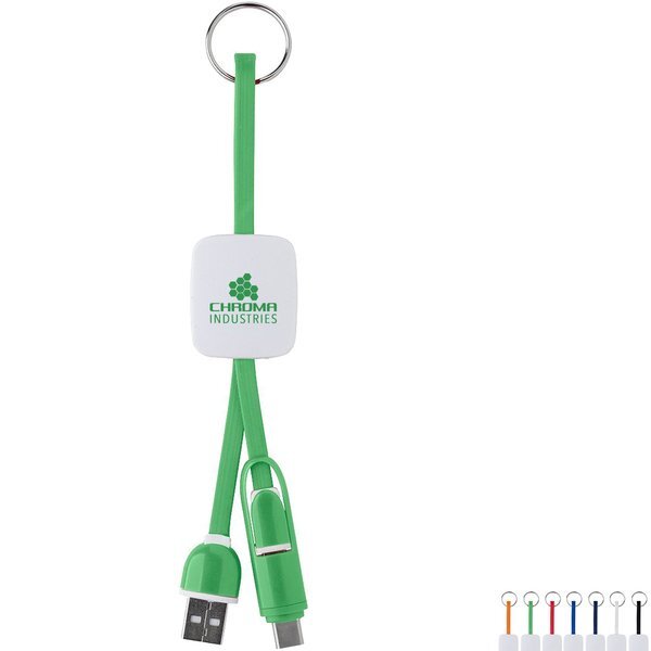 Slide Charging Cables on Key Ring - CLOSEOUT!