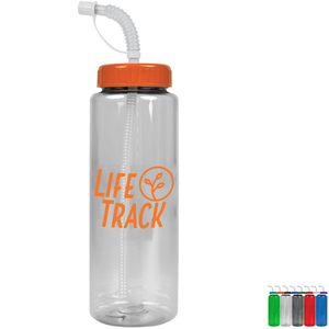 Guzzler Transparent Sport Bottle, 32oz. - Straw Lid Guzzler Transparent Sport Bottle, 32oz. - Straw Lid