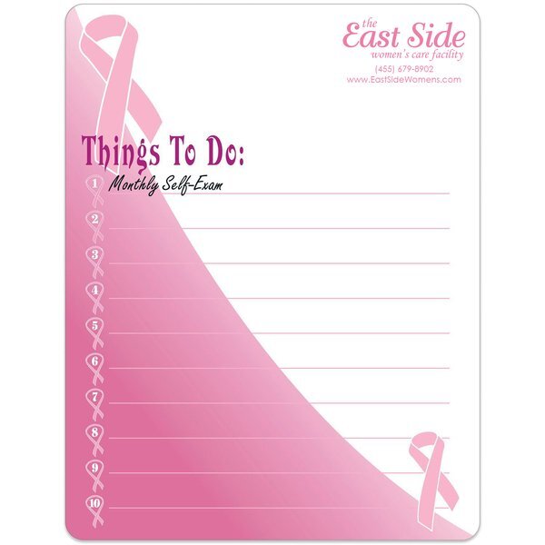 Breast Cancer Awareness Memo Board w/ Magnet, 8-1/2" x 11"