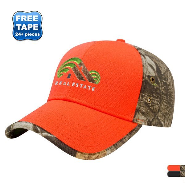 Solid Front Next G2™ Camo Constructed Cap with Camo Back and Piping