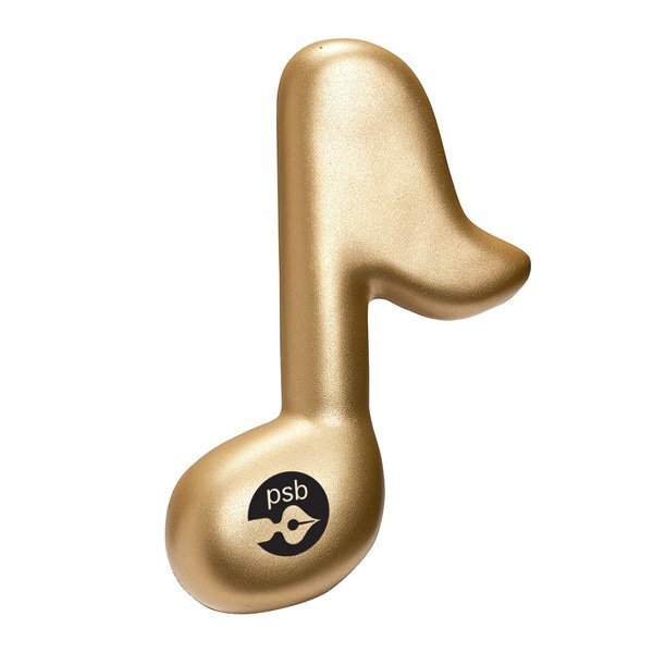 Golden Musical Note Stress Reliever