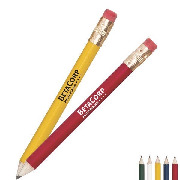 Round Wooden Golf Pencil with Eraser