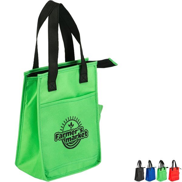 Insulated Non-Woven Lunch Tote w/ Pockets