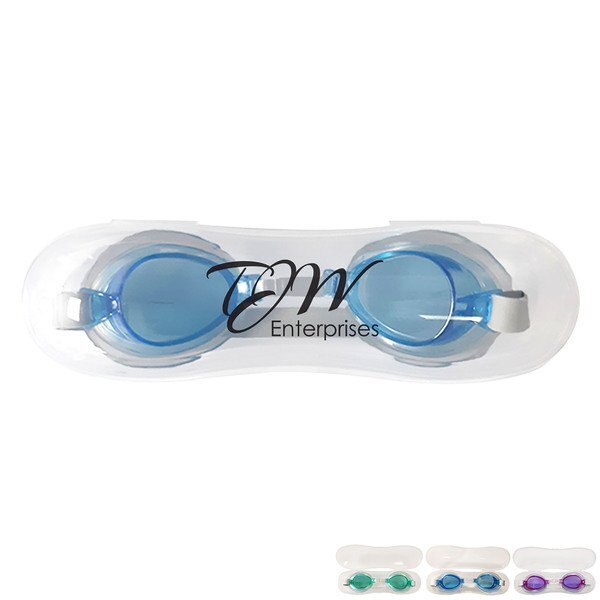 Deluxe Adult Swim Goggles with Case