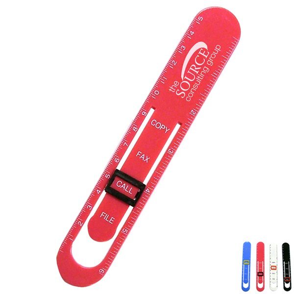 Plastic Ruler with Message Clip