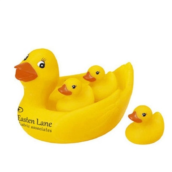 Mom & Babies 4-Piece Rubber Duck Set