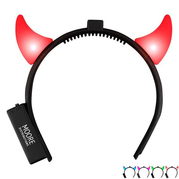 Light Up LED Devil Horn Headband