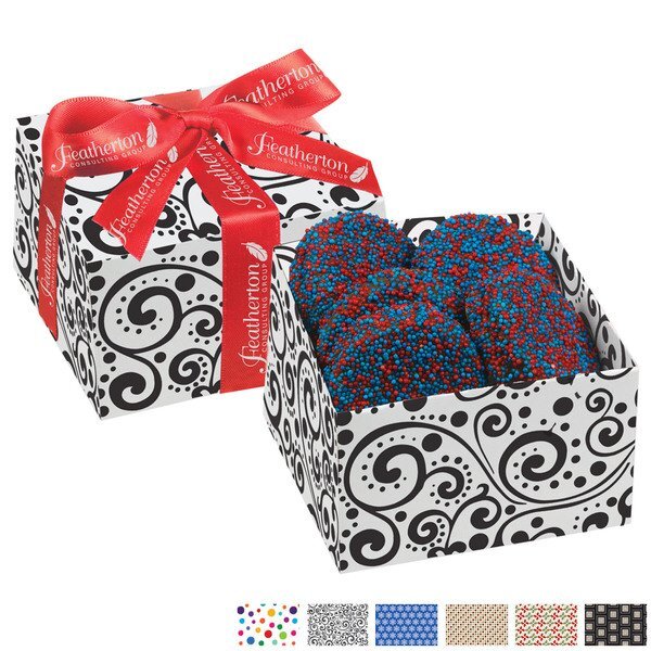 Chocolate Covered Oreo® 5 Piece Gift Box with Corporate Mix & Match Sprinkles