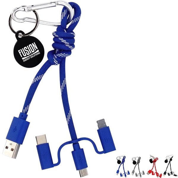 Three-in-One Knot Cable Keychain