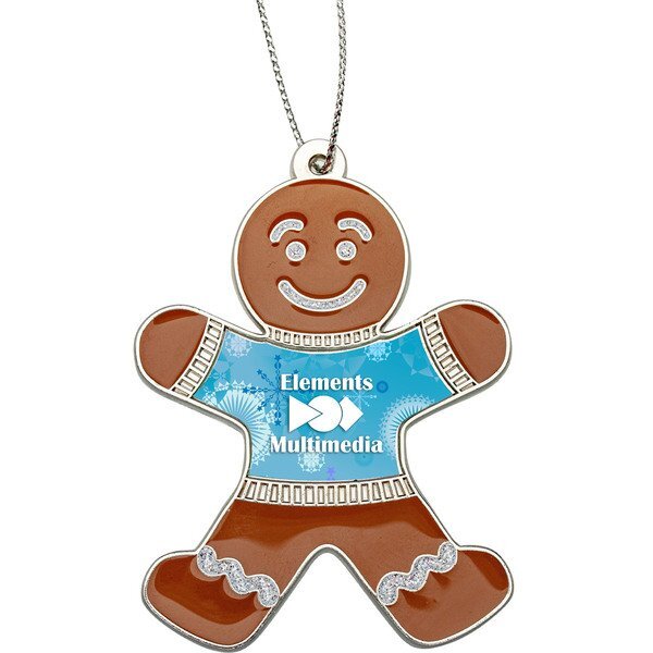 Gingerbread Man Die Cast Holiday Ornament
