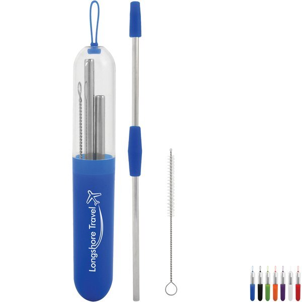 Two-Piece Stainless Steel Straw Kit - CLOSEOUT!