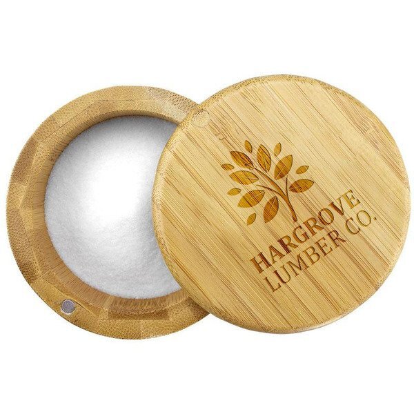Round Bamboo Salt Box