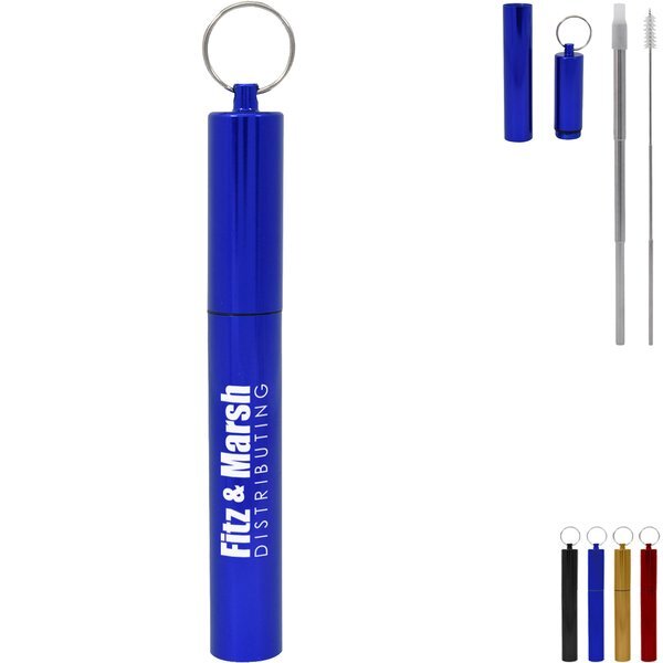 Telescopic Stainless Steel Straw Kit - CLOSEOUT!