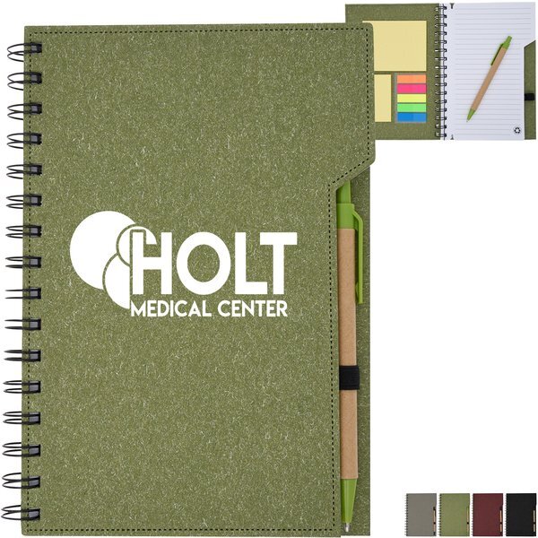 Inspire Spiral Notebook Sticky Pad Pen Combo