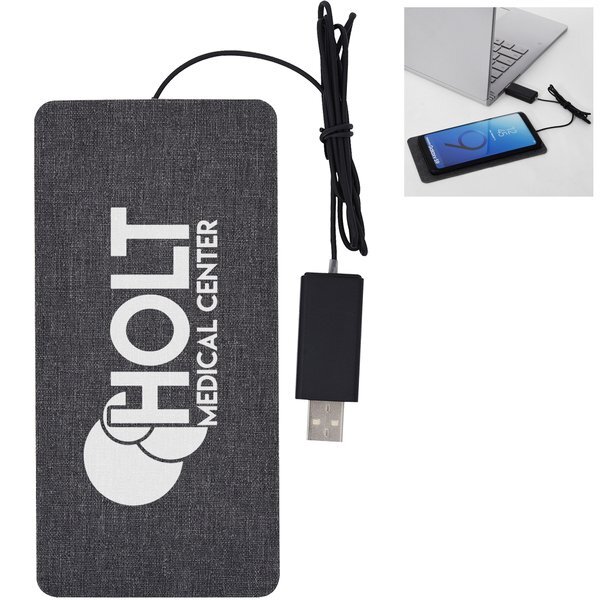 Heathered Wireless Charging Pad - CLOSEOUT!