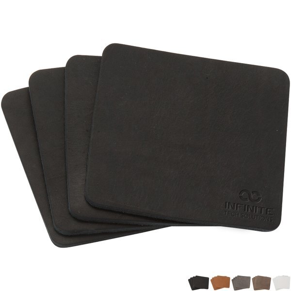 Tanner Leather Coaster, Set of 4