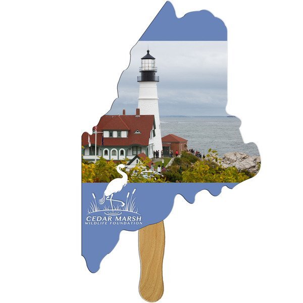 Maine State Hand Fan, Full Color