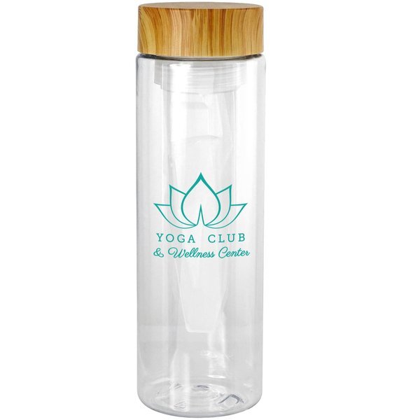 Bamboo Lid Water Bottle w/ Chiller, 24oz.