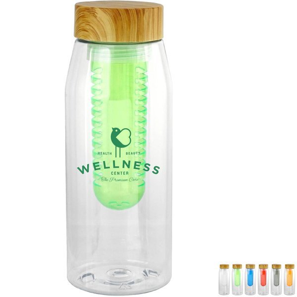 Bamboo Lid Bottle w/ Colorful Infuser, 32oz.