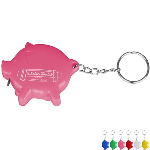 Pig Tape Measure Key Chain