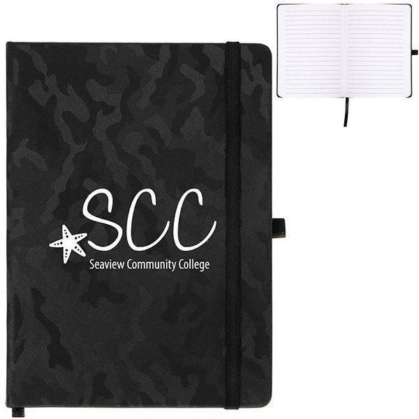 Black Camouflage Notebook, 5" x 7"