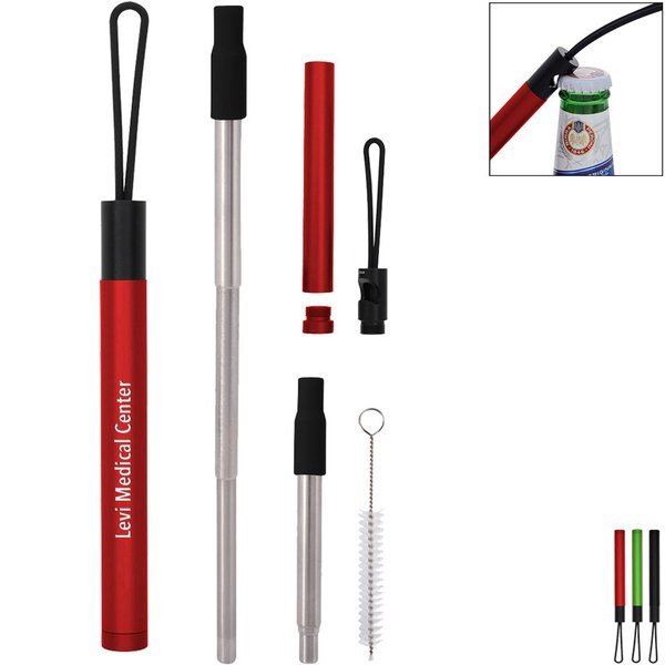 Mateo Stainless Straw Kit w/ Bottle Opener - CLOSEOUT!