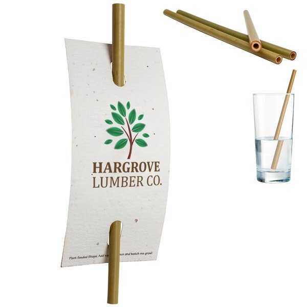 Bamboo Straw w/ Seed Paper Card