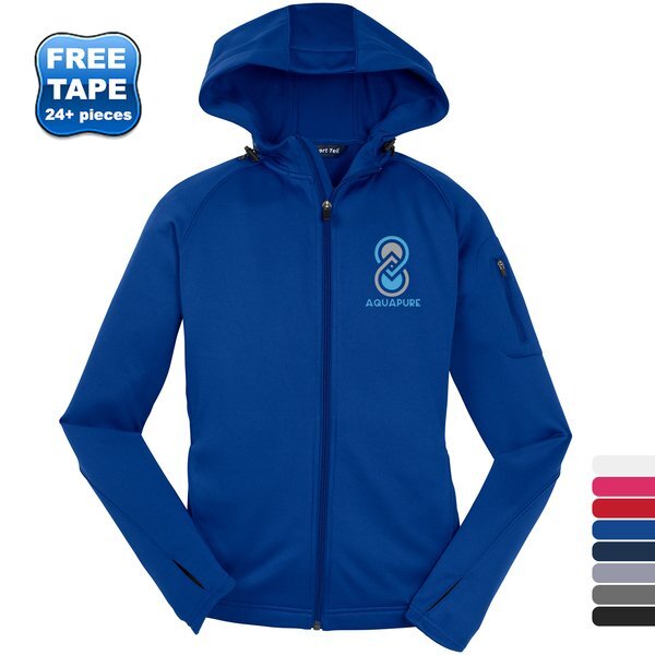 Sport-Tek® Tech Fleece Ladies' Full-Zip Hooded Jacket