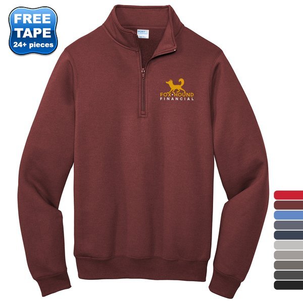 Port & Company® Core Fleece 1/4 Zip Unisex Pullover Sweatshirt