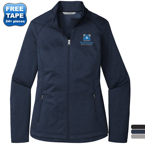 Port Authority® Diamond Heather Fleece Ladies' Full Zip Jacket