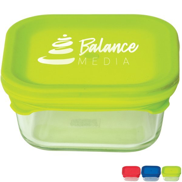 Square Glass Food Storage Container, 17.5oz.