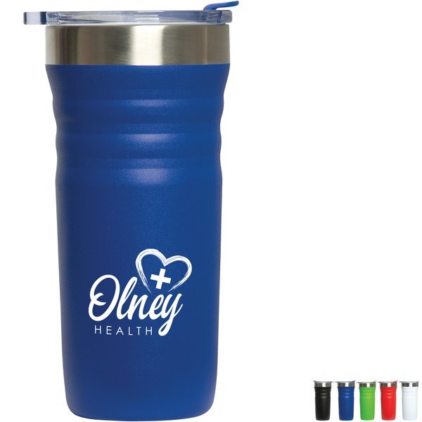 Frequency Double Wall Stainless Steel Travel Tumbler, 20oz.