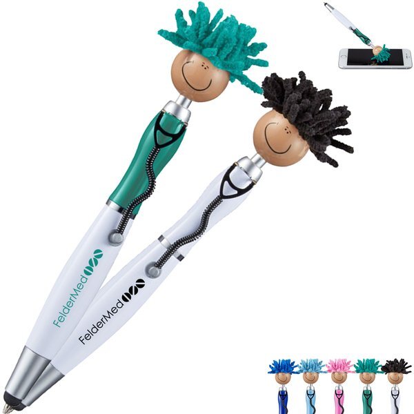 Moptoppers® Stethoscope Stylus Pen with Screen Cleaner, Multi-Cultural Version