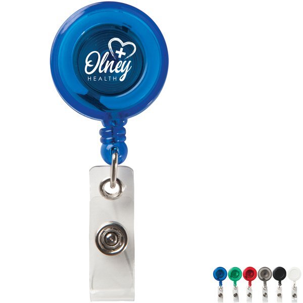 Round Secure-A-Badge™ Retractable Badgeholder