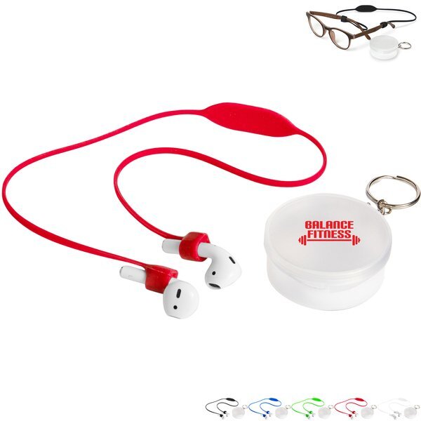 Earbud and Eyewear Leash with Case