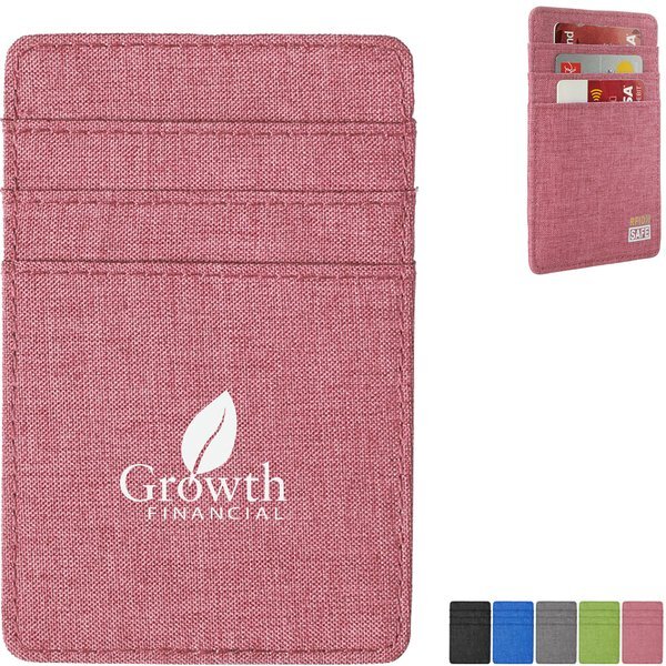 Heathered RFID Wallet with 6 Card Pockets