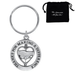 Thanks for Making a Difference, Heart  Appreciation Swivel Keychain, Stock - CLOSEOUT! Thanks for Making a Difference, Heart  Appreciation Swivel Keychain, Stock - CLOSEOUT!