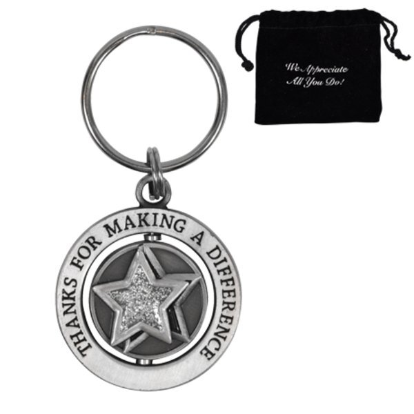 Thanks for Making a Difference, Star Appreciation Swivel Keychain, Stock