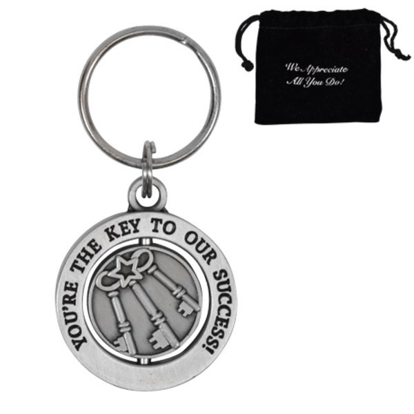 You're the Key to Our Success, Appreciation Swivel Keychain, Stock - Closeout, While Supplies Last!