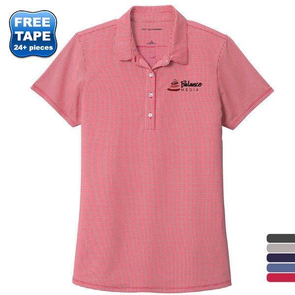 Port Authority® Gingham Polyester Ladies' Polo