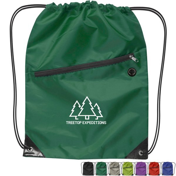 Drawstring Backpack W/ Zipper