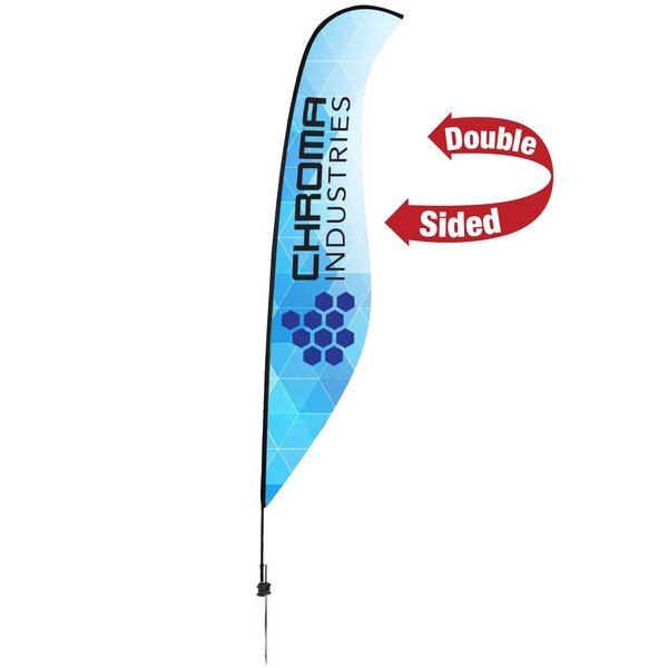 Premium Sabre Sail Double-Sided Sign Kit with Ground Spike, 13'
