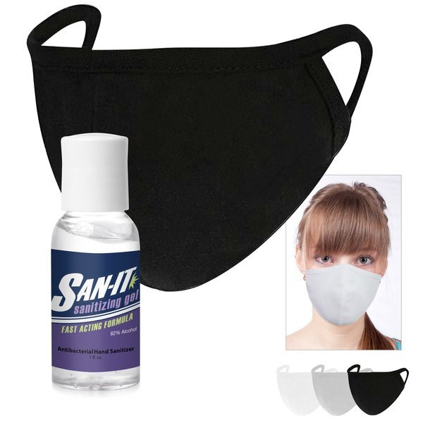 On Sale! Personal Safety Kit w/ Reusable Mask & 1oz. Antibacterial Hand Sanitizer - IN STOCK