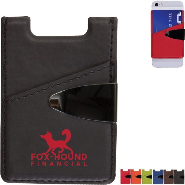 Deluxe Leatherette Cell Phone Wallet & Money Clip