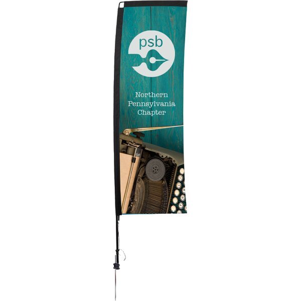 Premium Rectangle Sail Sign with Ground Spike, 10'